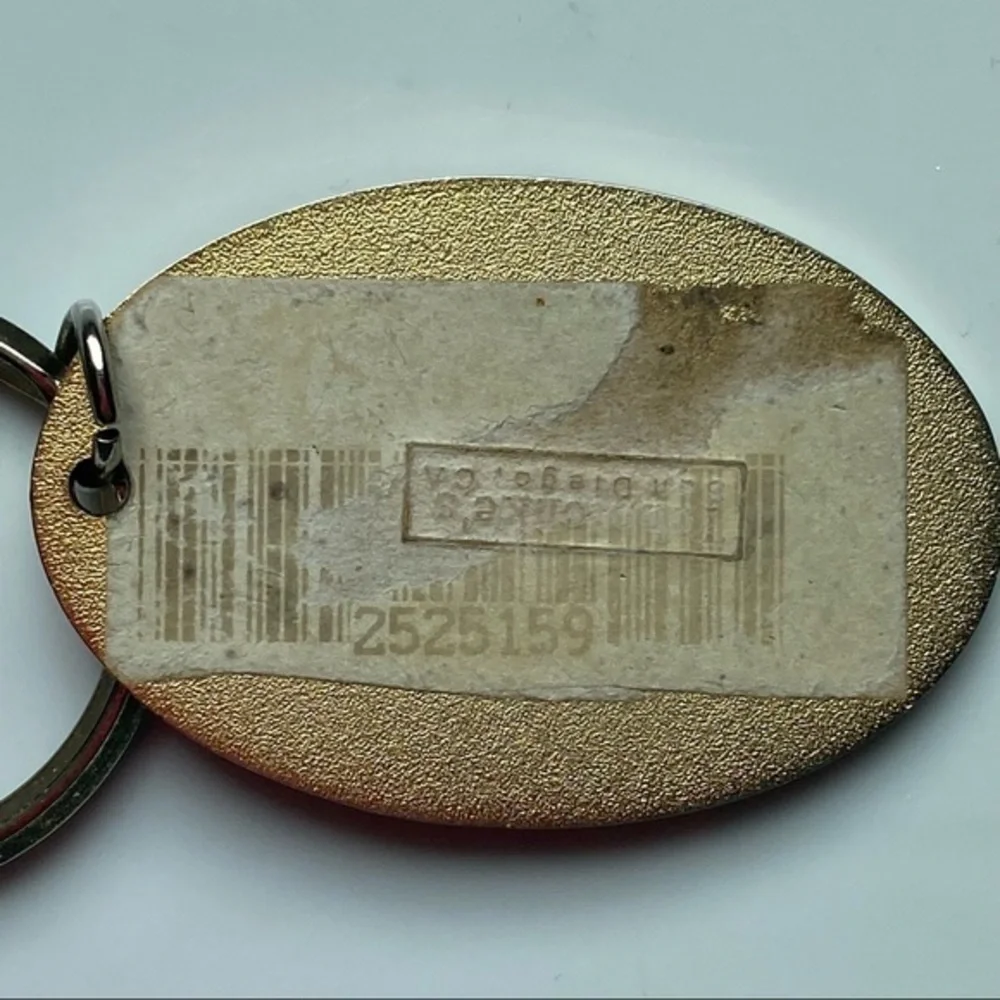 Vintage Chico State University Collegiate Gold Metal Grandma Key Ring Holder